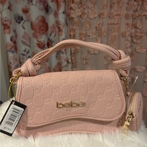 Bebe Blush Pink Shoulder Bag Set